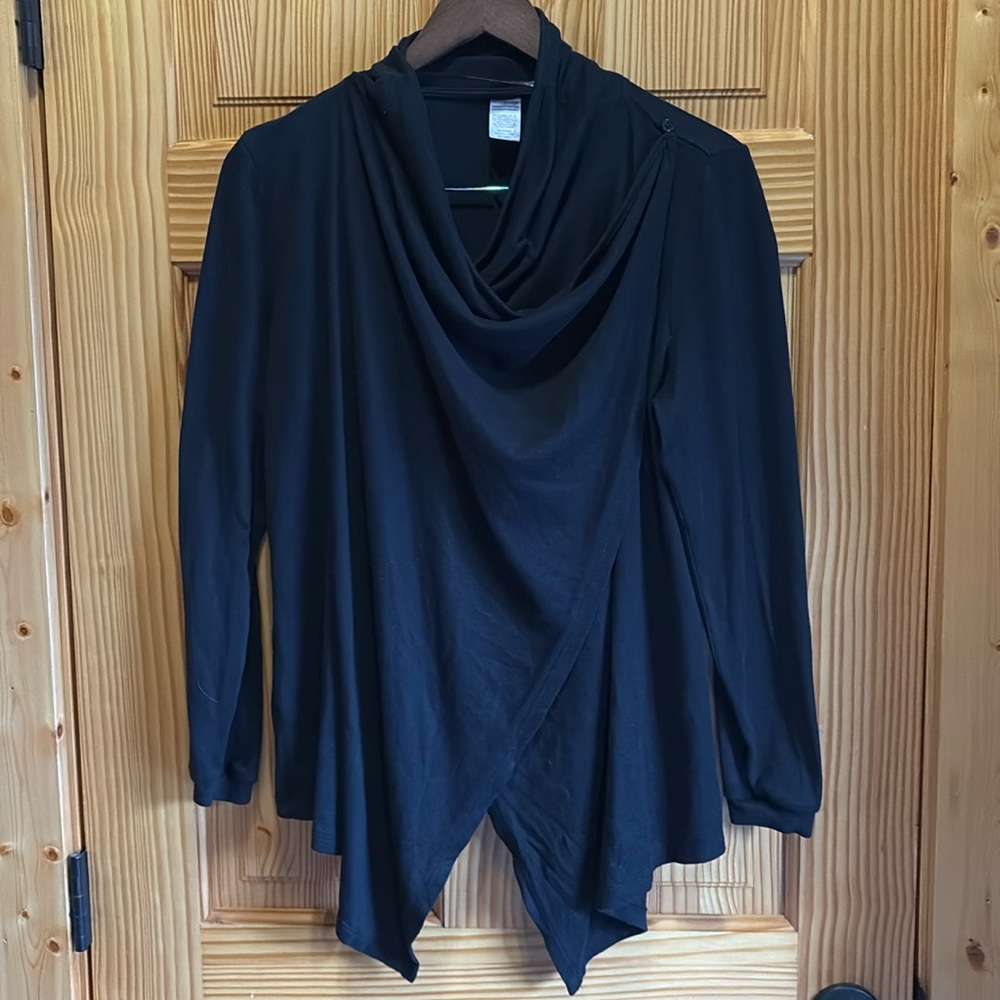West loop, small/medium, black sweater.
